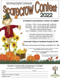 2022 Dayton Community Scarecrow Contest